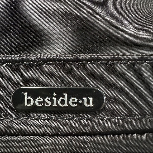 Beside u Black Nylon Backpack RFID Pocket main image 4